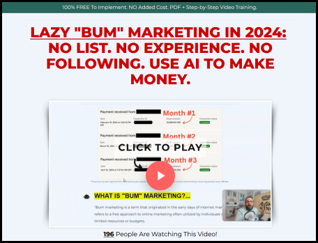Lazy AI Bum Marketing 2024